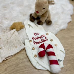 Peto "Mi Primera Navidad" con gorro Talla 6 meses