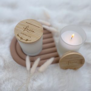 Vela aromática vainilla personalizada