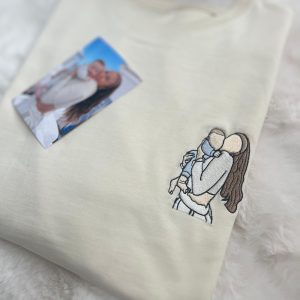 SUDADERA MUJER Foto bordada(Sin felpa)