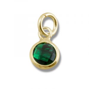 Charm mini circonita verde Gold