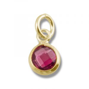 Charm mini circonita fucsia Gold