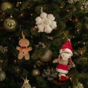 COLGANTES ROSA ARBOL NAVIDAD